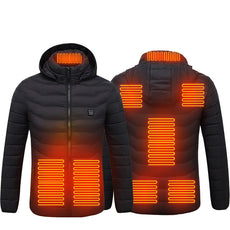 Heated Puffer Jacket Unisex Lightweight and Hooded