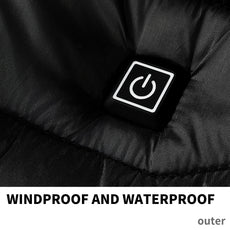 Heated Puffer Jacket Unisex Lightweight and Hooded